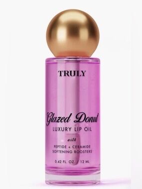 Truly Glazed Donut Luxury Lip Oil Peptide Ceramide Hydrating Full Size New